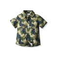 thumbnail image 2 of goowrom Summer Little Boys Short Sleeve Lapel Single-breasted Top Shirt, 2 of 8