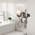 thumbnail image 3 of Wall Mounted Hair Dryer Holder Rack for Bathroom Organization No Drill Storage for Blower and Styling Tools with Functional Design Metal Construction, 3 of 5