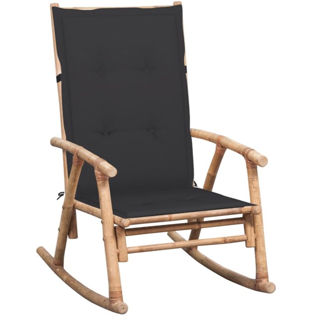vidaXL Chaise Berçante avec Coussin Bamboo