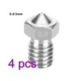 thumbnail image 1 of Wweixi 3D Printer Nozzle Stainless Steel Extrude Head Mini Firm Printer Thread Removable Filament Nozzle, 0.4/3mm, 1 of 9