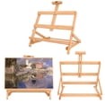 thumbnail image 1 of H-Frame Studio Desktop Easel, Adjustable Beech Wood Tabletop Easel  for Painting Canvas, Holds Canvas up to 21", 1 of 9