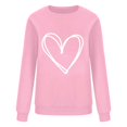 thumbnail image 4 of Chemise de Saint-Valentin pour Femmes 2024 Col Rond Chemises Décontractées Cœur d'Amour Graphiques Tees Manches Longues Amples Pull Tops Mode Vacances T-Shirt, 4 of 4