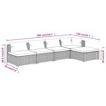 thumbnail image 4 of vidaXL 5 Piece Garden Lounge Set with Cushions Poly Rattan Black, 4 of 5