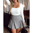 thumbnail image 4 of ORUYROP Femmes Col Carré Manches Longues T-shirt Basique Combinaisons de Combinaison, 4 of 6