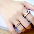 thumbnail image 2 of LYMAYTER Bague Mode pour Femmes - Style Couple, Géométrique, Empilable, 2 of 6