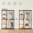thumbnail image 4 of Portable Closet Freestanding Closet Organizer Clothes Rack with Shelves Hanging Rods Storage Organizer for Cloakroom, Bedroom Gray, 4 of 7