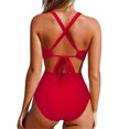 thumbnail image 3 of DPTALR Women's Solid Color Jumpsuit Bikini Swimsuit, 3 of 3