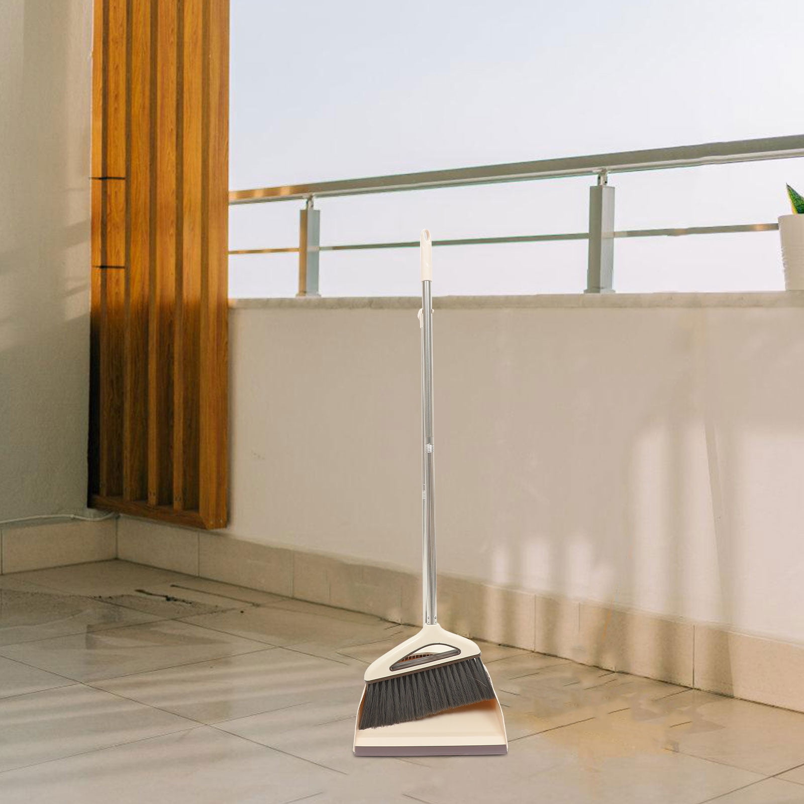 PENIKOKO 1Set Broom and Dustpan Set with Assorted Colors Ideal for Indoor Floor Cleaning