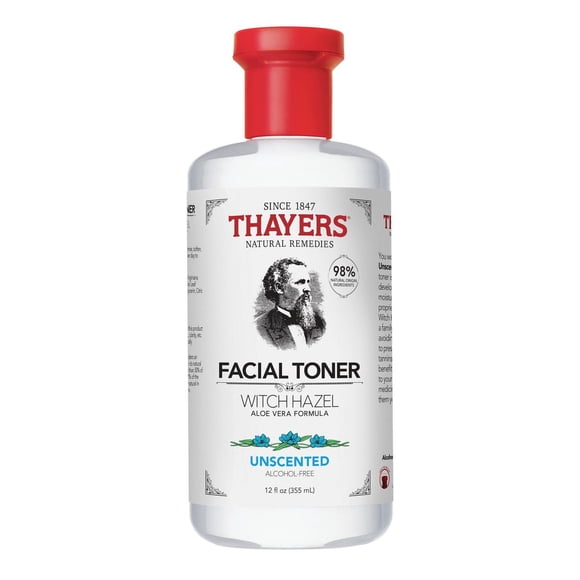 Thayers Unscented Facial Toner Witch Hazel Aloe Vera Formula, 355 mL