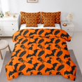 thumbnail image 1 of YST Ensemble de Douillette 7 Pcs Halloween Squelette, Grand Lit, Motif de Croix de Crâne, Polyester, 1 of 5