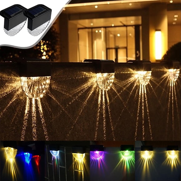 Solar Wall Lights Outdoor Waterproof,Solar Wall Lights Decorative,Solar Wall Light UP and Down Illuminate Outdoor Sunlight Lamp,Modern Decor for Home Garden PorchTwo Modes Of White Warm Light