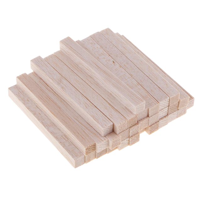 GUOOL Bâton de Balsa Carré Non Fini 20 Pcs 80mm