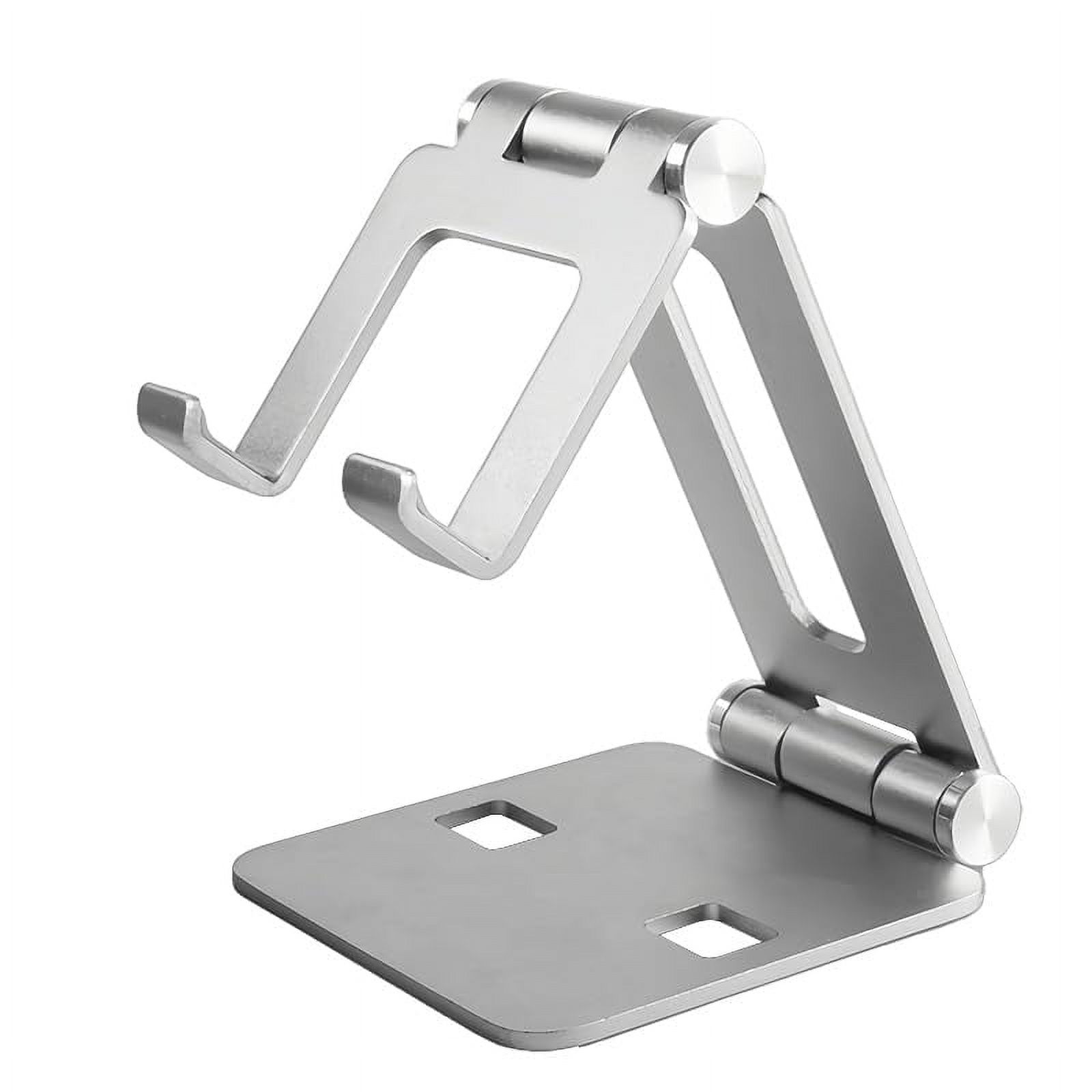 Cell Phone Holder for Desk – Phone and Tablet Stand Foldable – Universal Phone Stand Compatible – Aluminum