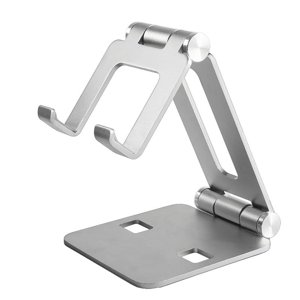 Cell Phone Holder for Desk – Phone and Tablet Stand Foldable – Universal Phone Stand Compatible – Aluminum