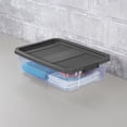 thumbnail image 3 of Sterilite 38 L Stacker Box, Durable Clear Underbed Plastic Storage Bin with Latch Lid, Dark Gray, 3 of 9