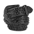 thumbnail image 4 of CSChome Jeans Ceinture Grand Femmes Hommes Ceinture Jeans Brillante Strass Unisexe Cuir Ajustable Style Hip-Hop Punk Rock Ceinture, 4 of 7