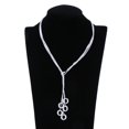 thumbnail image 3 of Milaget Plated Alloy 5-layer Long Chains Necklace Oval/Square Tassel Pendant, 3 of 9