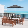 thumbnail image 2 of Outsunny Parasol de Patio 6,6 Pi, Parasol d'Extérieur avec 6 Baleines Gris Foncé, 2 of 10