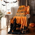 thumbnail image 2 of Fall Throw Blanket Spooky Halloween Digital Print Flannel Blanket AllSeason Sofa Throw Halloween Throw Blankets, 2 of 6