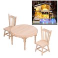 thumbnail image 2 of <p>Dollhouse Round Table, Dollhouse Kitchen Furniture Exercise Imagination Exquisite Workmanship 3pcs  For Living Room For Bedroom For Study</p>, 2 of 7