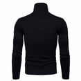 thumbnail image 4 of IROINNID Men's Turtleneck Long Sleeve Jumper Mid-Length Solid Color Knit Pullover Trim Base Sweater Blouse, 4 of 8