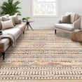 thumbnail image 1 of Gaderth 8x10FT Washable Area Rug, Non Shedding Non Slip Striped Living Room Rug, Stain Resistant Low Pile Neutral Carpet For Bedroom Nursery Dining Room Office, 1 of 10