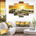 thumbnail image 1 of Beautiful Orange Sundown Beach - Seashore Canvas Art Print, 1 of 3