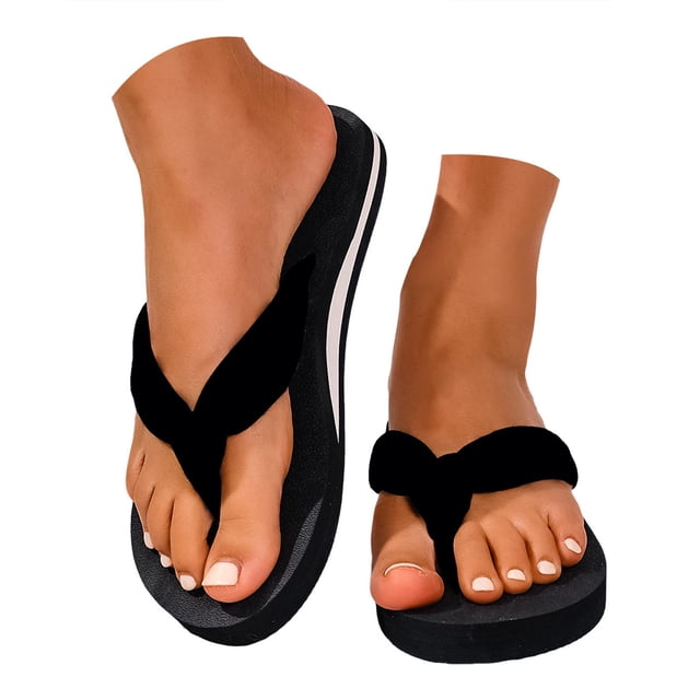 IUJSOY Lightweight Beach Sandals for Women Flip Flops Thong Sandals with Arch Support
