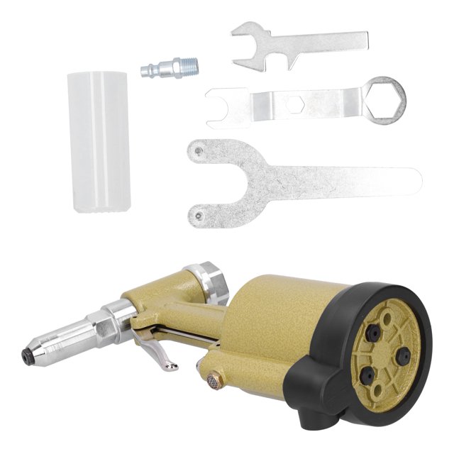 Rivets Pneumatiques, Performance Stable Outil de Rivetage Industriel à 3 Mâchoires, pour Rivetage Acier/aluminium Style Américain