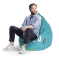 thumbnail image 2 of Gouchee Home Yolo Turquoise Bean Bag Chair – Water-Repellent Oxford Polyester with Polystyrene Bead Filling, Suitable for Adults and Teens, Lightweight & Portable Seating for Dorm or Living Room, 2 of 6