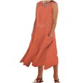 thumbnail image 1 of Timegard Robes d'Été pour Femmes Col Rond Ajusté Sans Manches Léger Décontracté Ample Robe avec Poches, 1 of 6