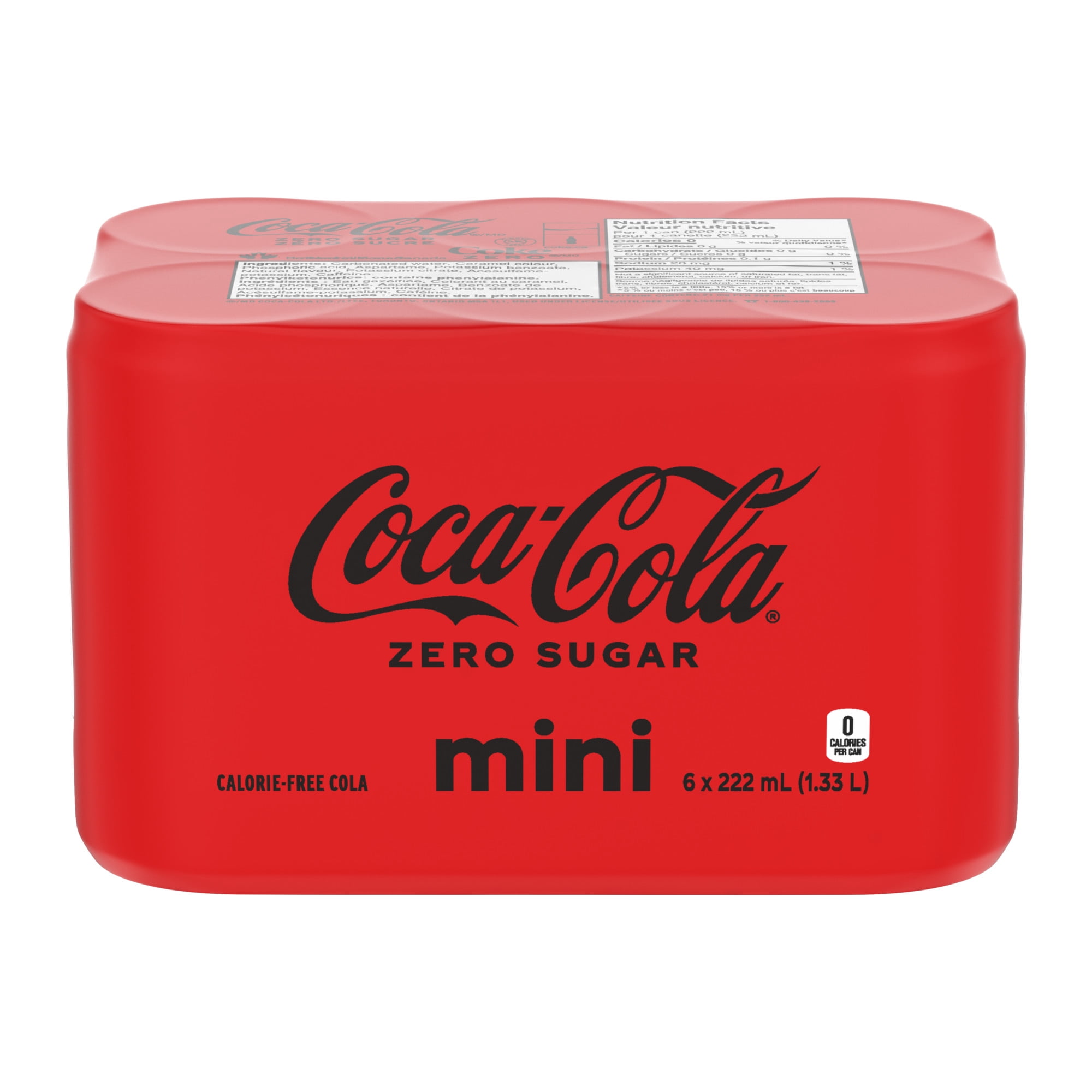 Coca-Cola Zero Sugar Cans, 222 mL, 6 Pack - Walmart.ca