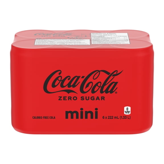 Coca-Cola Zero Sucre Cannettes, 222 mL, 6 Pack