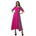 thumbnail image 1 of Moomaya Robe à Encolure Dégagée à Manches Courtes Imprimée avec Cordon à la Taille pour Femmes, 1 of 4