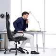 thumbnail image 2 of BestOffice Ergonomic Office Chair, High-Back White, Lumbar Support PC PU Task Ergonomic Executive Swivel for Back Pain Women, Men, 2 of 7