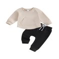 thumbnail image 1 of Long Sleeve  Neck Pocket Sweatshirt Pants for Boys in Autumn, 1 of 8