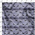 thumbnail image 3 of Soimoi Tissu Georgette Violet Moss Imprimé Corbeau au Mètre 44 Pouces de Large, 3 of 6
