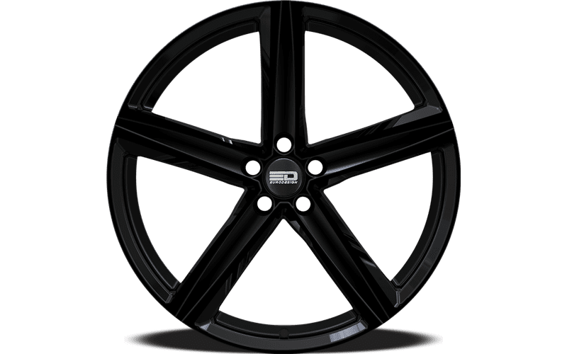 4 x jantes Euro Design Spa en alliage Noir brillant de 17x7.5 pouces pour 2018 - 2026 Honda Accord
