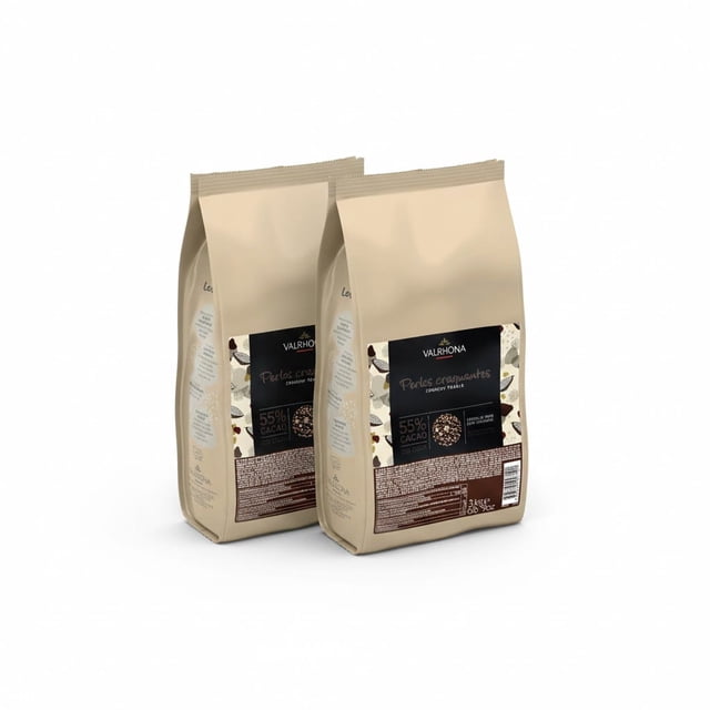 Valrhona 55% Dark Chocolate Crunchy Pearls - 3 KG Bulk Professional Inclusion