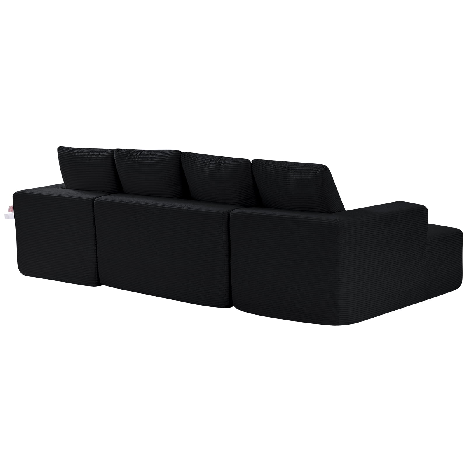 KFFKFF Modular Sectional Sofa, U Shaped Modular Sofa with Chaise, Cloud Sectional Couch with High Rebound Sponge and Density, Upholstered Corduroy Couch with Cushion