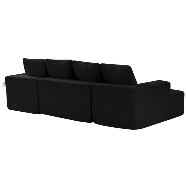 KFFKFF Modular Sectional Sofa, U Shaped Modular Sofa with Chaise, Cloud Sectional Couch with High Rebound Sponge and Density, Upholstered Corduroy Couch with Cushion