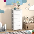thumbnail image 2 of Costway 2 Pcs Chariot de Rangement Roulant en Plastique à 6 Tiroirs avec 4 Roues Universelles Commode Armoire, 2 of 9