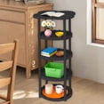 thumbnail image 2 of Sentmoon Corner Storage Corner Bookshelf Cream Style Sofa Side Table Living Room Small Coffee Table Floor-to-ceiling Movable Storage Table Four-leaf Cloud Shelf, 2 of 7