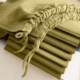 thumbnail image 4 of Birdeem Womens Solid Round Neck Threaded Cotton Slim Fitting Drawstring Top Short Sleeved Round Neck Top/Shirt, 4 of 12
