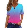 thumbnail image 1 of Birdeem Blouses for Women Womens V-Neck Solid Color T-Shirt Top, 1 of 12