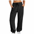 thumbnail image 1 of RKSTN Womens Pants Sweatpants Baggy Loose Mid Rise Fleece Workout Active Long Jogger Sweat Pants With Pockets Loose Fitting Long Pants, 1 of 5