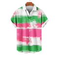 thumbnail image 4 of Styesk T-Shirts pour Homme Mode Décontractée Imprimé Poche Bouton Manches Courtes Col Rabattu Blouse Chemise, 4 of 5