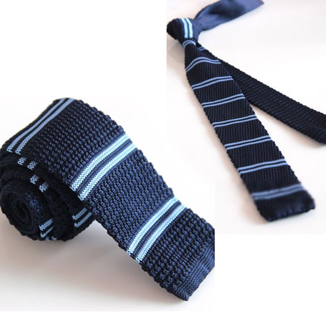 pitrice Cravate Mince pour Homme, Mince, Unie, Formelle, Tricotée