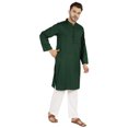 thumbnail image 2 of Atasi Ensemble Kurta Pyjama 2 Pcs pour Homme, Col Henley, Kurta Long Décontracté, 2 of 7