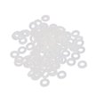 thumbnail image 1 of 6mm x 3mm x 1mm Nylon Flat Insulating Washers Spacer Gasket Clear 100pcs, 1 of 1
